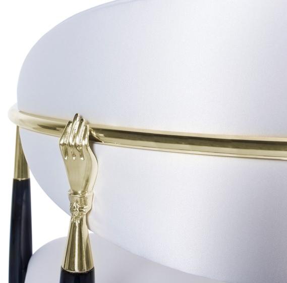 KOKET Стул из лакированной ткани с подлокотниками Nahema sun-id-1431004 - Вид №6