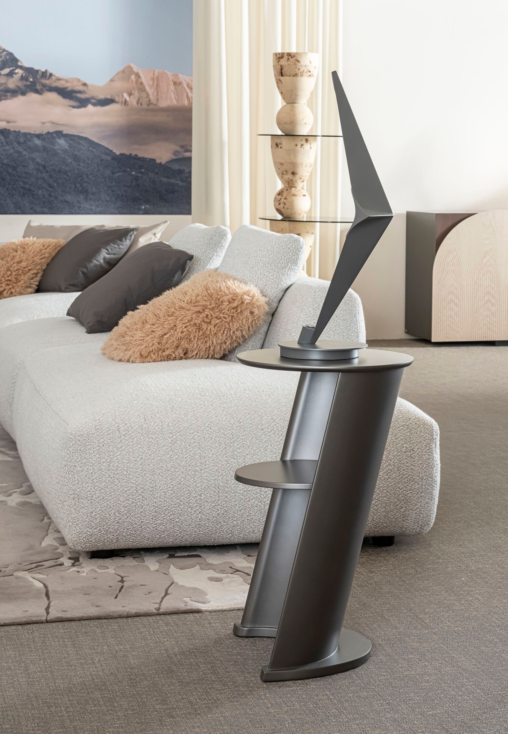 Деревянный круглый журнальный столик Bizzotto Italia Aequilibrium ARCH-00138502 - Вид №1