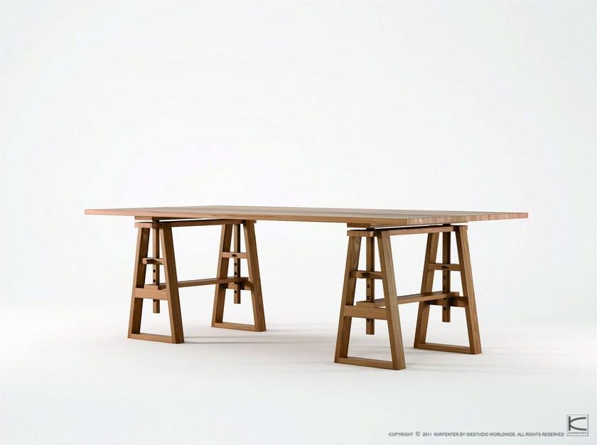 KARPENTER Прямоугольный деревянный стол Trestle sun-id-1480106 - Вид №10
