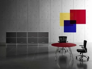 MASCAGNI Круглый прямоугольный квадратный стол для переговоров из нержавеющей стали и хрусталя Meeting