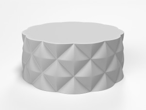 Круглый пуф с пенопластовым покрытием