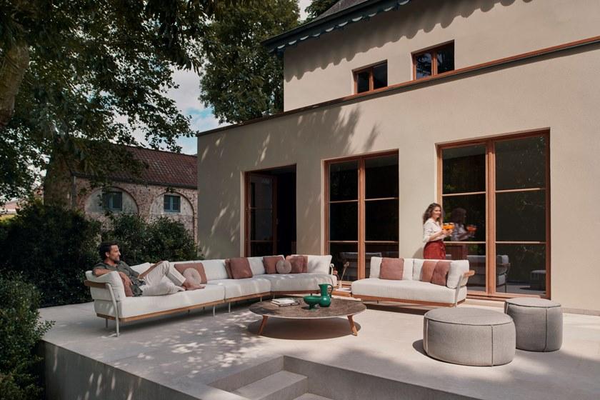 MANUTTI Угловой модульный садовый диван из ткани Flex sun-id-1392170 - Вид №4