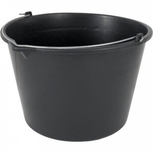 82366338 Ведро 20 л пластиковое цвет тёмно-серый