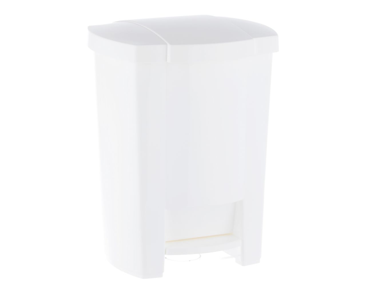 KAB404 Мусорное ведро открывается пластиковой педалью-кнопкой вместимостью 28 л, цвет БЕЛЫЙ Merida 