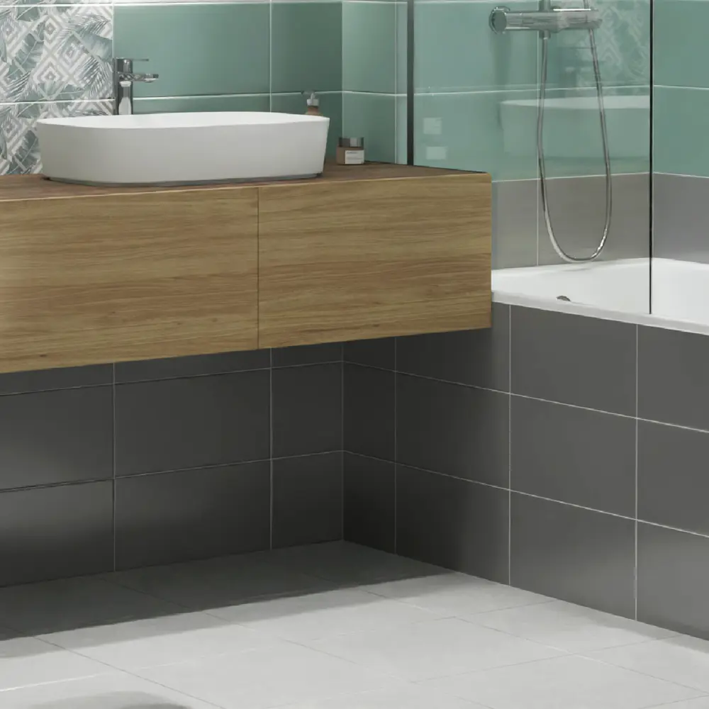 Настенная плитка Нефрит-Керамика Эклат серого цвета для стильного интерьера 89232609