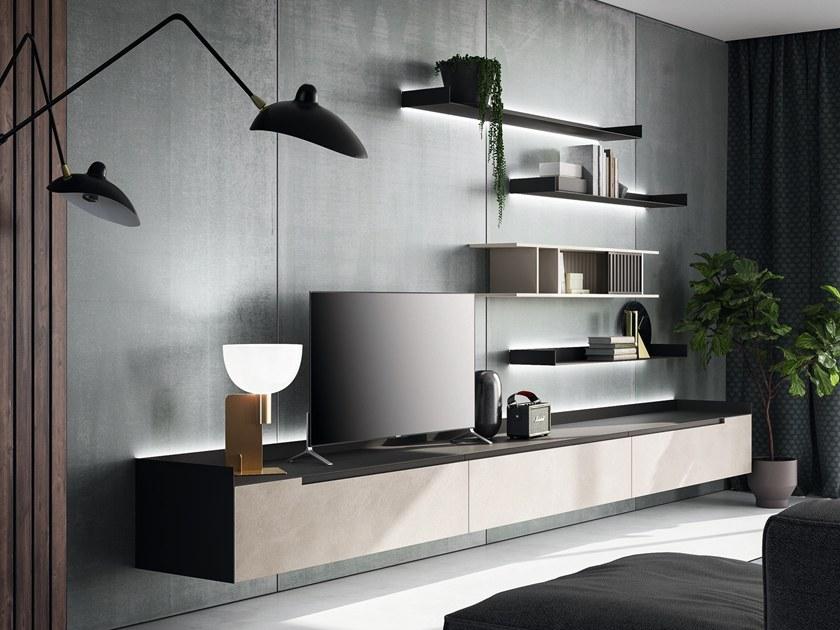 Dall'Agnese Настенный шкаф из лакированного металла со встроенной подсветкой Slim & speed up sun-id-1398528 - Вид №1