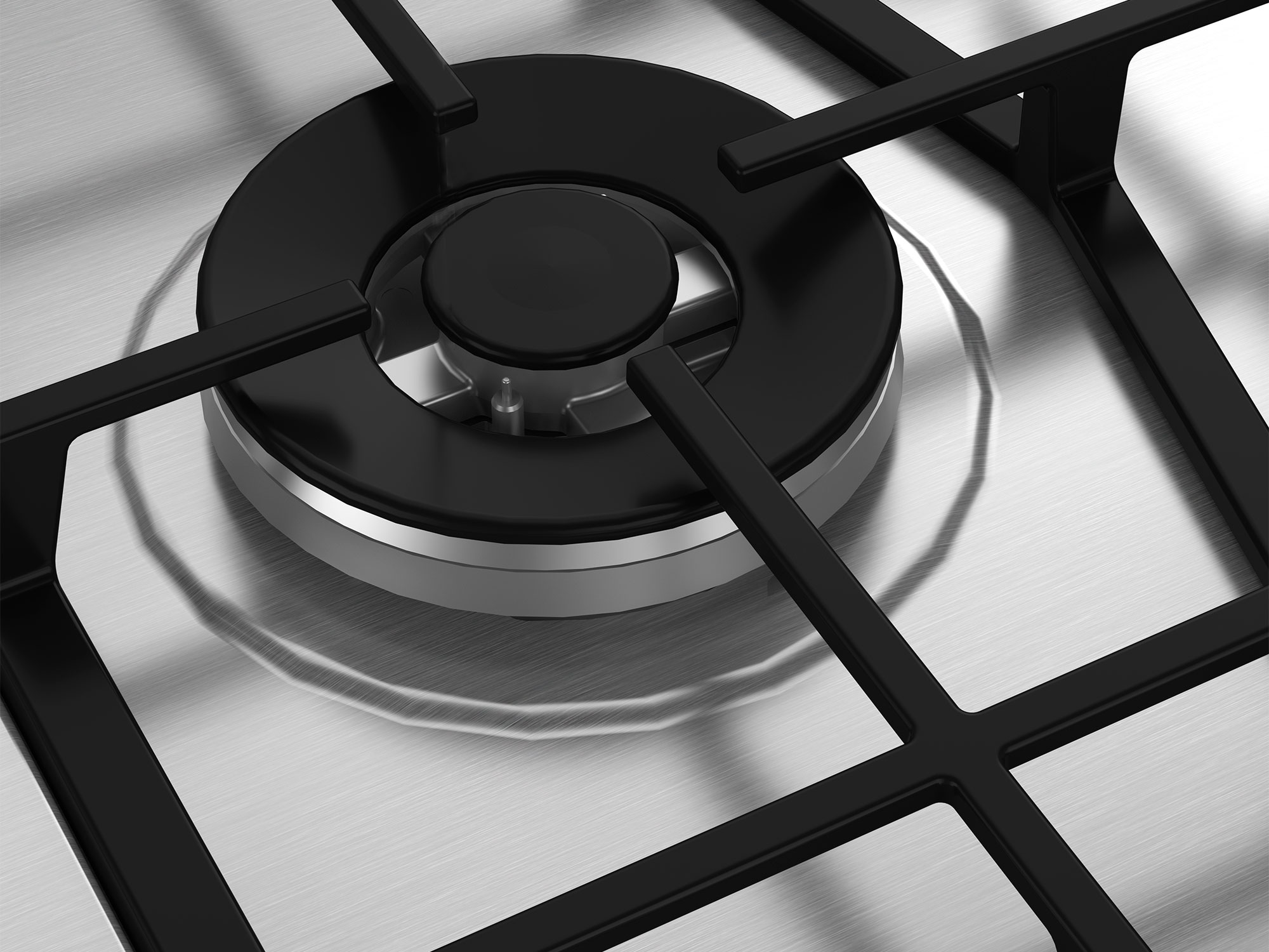 9106611 Газовая варочная поверхность Hotpoint HGMT 643 W IX STDN-0085627 - Вид №3