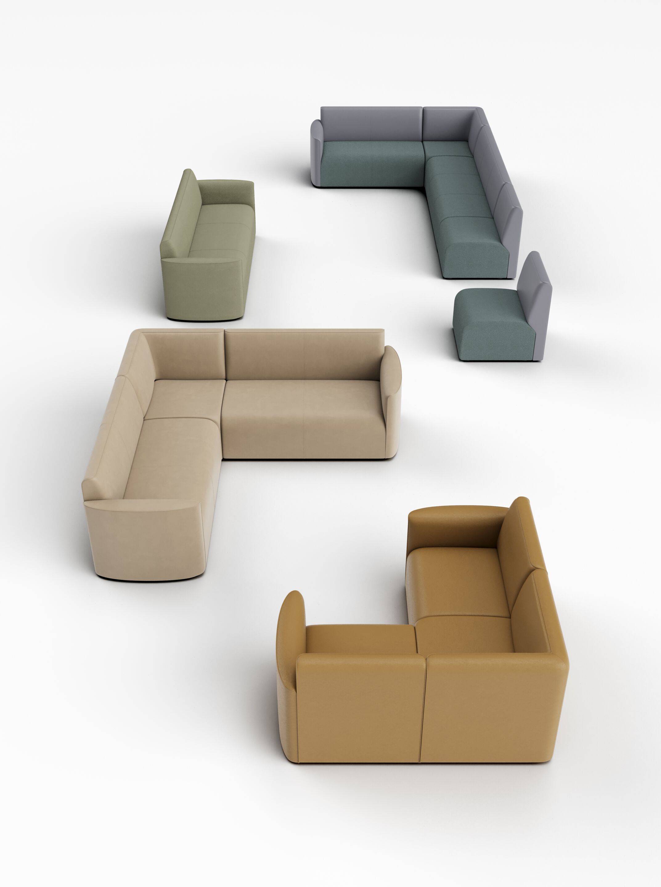 3-местный кожаный диван Kastel Kermess ARCH-00090822 - Вид №1