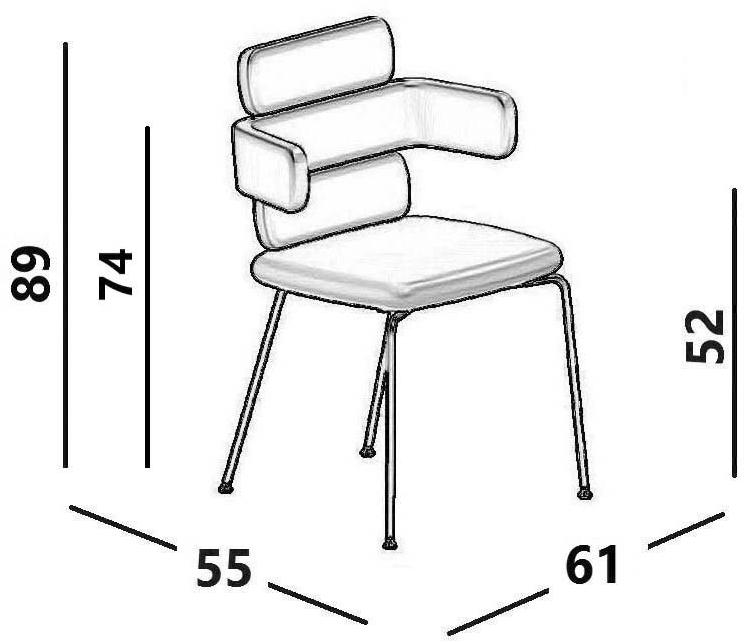 Luxy Стул из ткани с подлокотниками Cluster sun-id-1394125 - Вид №12