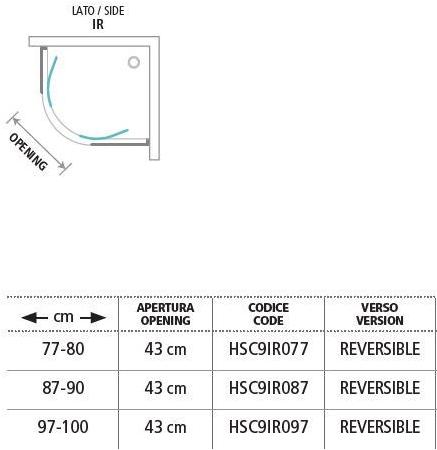 Gruppo Geromin Изогнутая угловая душевая кабина с двумя раздвижными дверцами Flow sun-id-1489859 - Вид №1