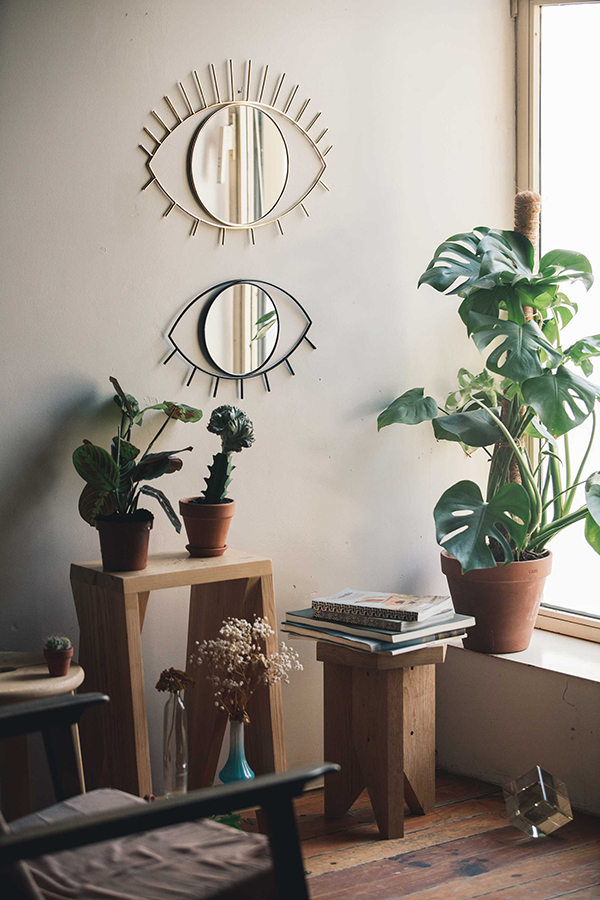 DYCYCLOMW Зеркало настенное cyclops среднее черное Doiy  - Вид №2