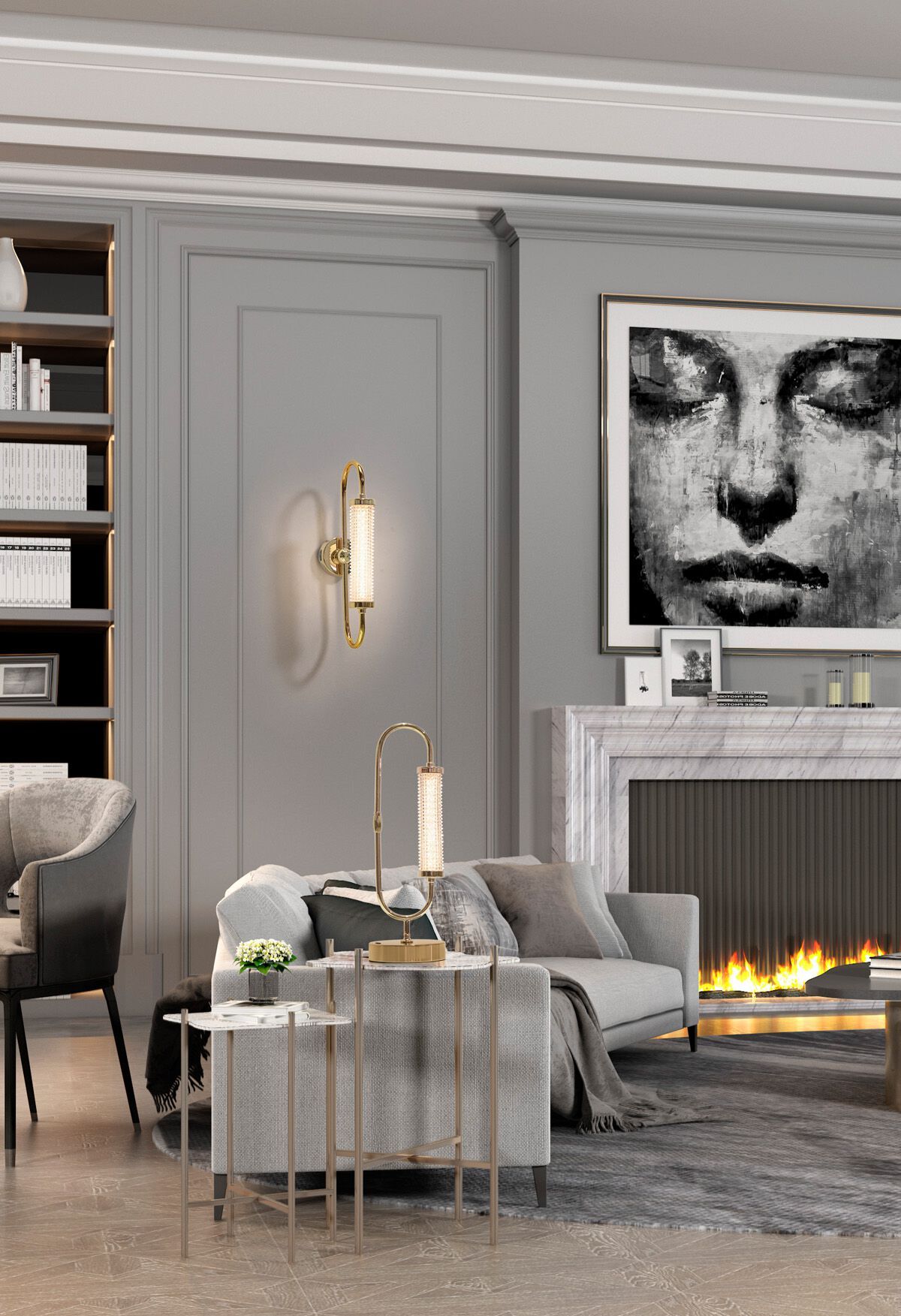 Металлический и стеклянный настенный светильник K-Lighting Andy ARCH-00080526 - Вид №1