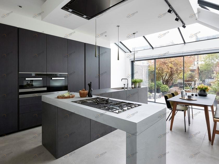 TM Italia Cucine Кухня с островом без ручек sun-id-1504594