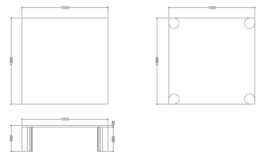 Квадратный мраморный журнальный столик Salvatori Люби меня, не люби меня ARCH-00140784 - Вид №3