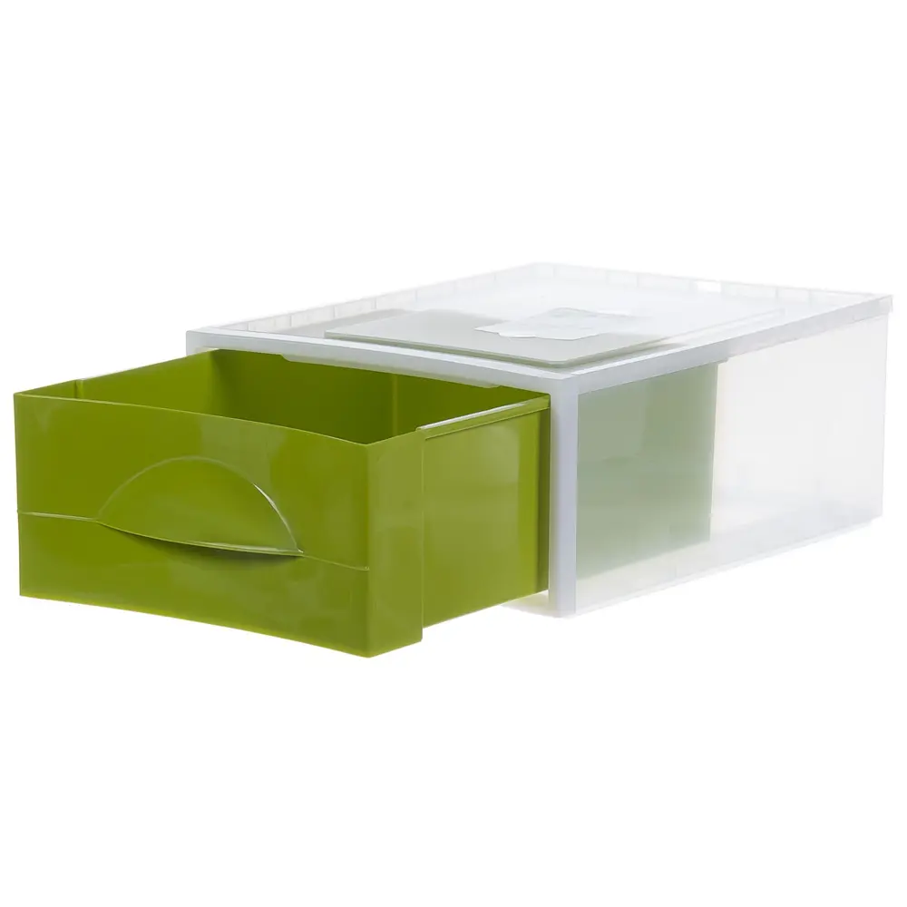 Система хранения Мобиле 34.2x45.7x17.8 см пластик без крышки цвет оливковый MARTIKA STLM-2179874 - Вид №2