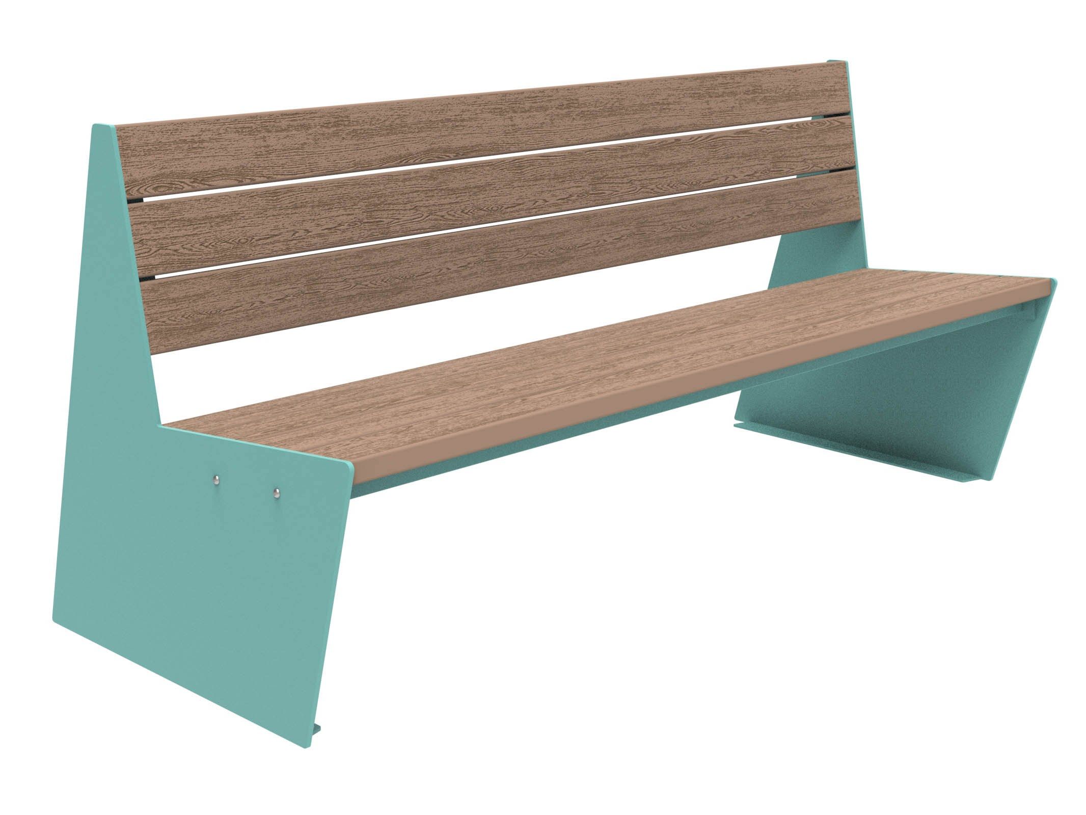 Скамья WPC со спинкой Lazzari Sharp ARCH-00095832 - Вид №9