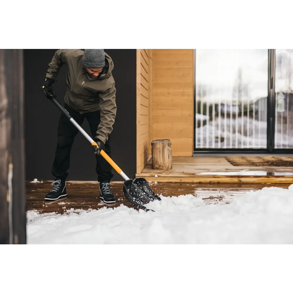 Лопата для уборки снега Fiskars X-series 52x143 см пластик с черенком 89145567 STLM-2085716  - Вид №8