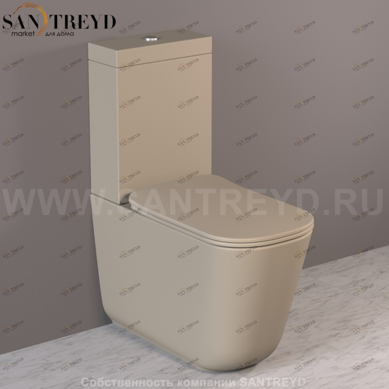 511781 Компакт унитаз с бачком Коричневый Kerasan Tribeca Италия