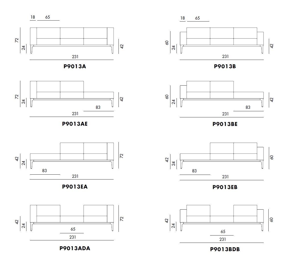 3-местный тканевый диван Sovet Italia тонкий ARCH-00106631 - Вид №6