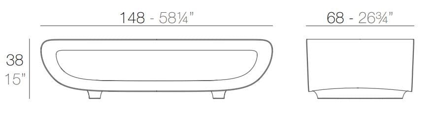 Низкий садовый столик Vondom Bum bum ARCH-00105285 - Вид №1