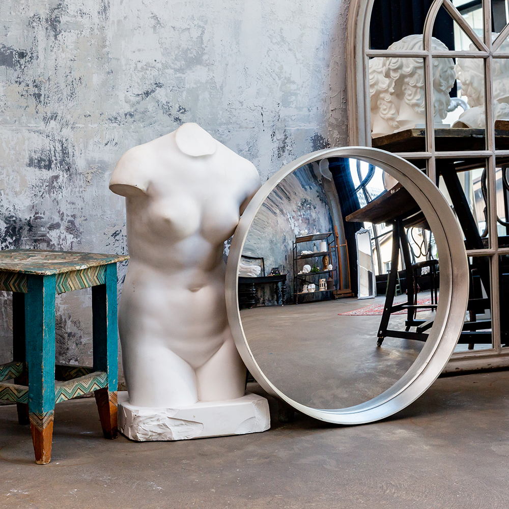 21092113 Зеркало декоративное настенное «Хогард Сильвер» (версия L) (fish-eye) Object Desire Зазеркалье  - Вид №2