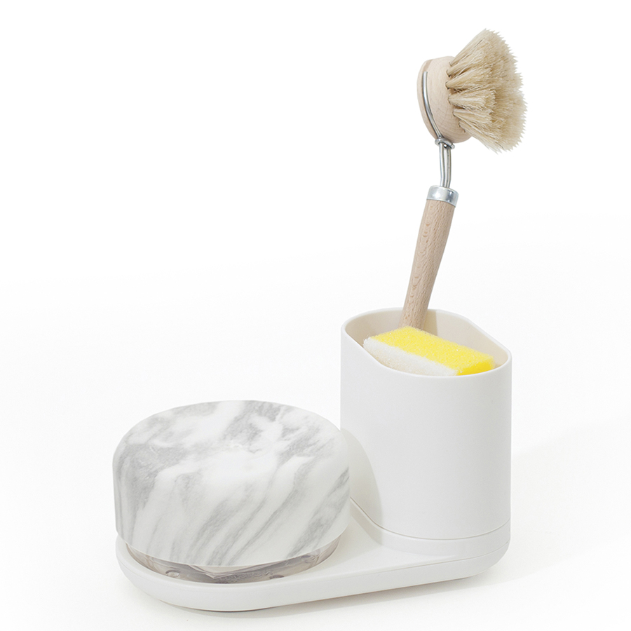 263107 Диспенсер для моющего средства и органайзер , do-dish™, белый/мрамор Bosign  - Вид №6