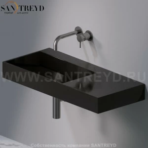 L013T1RPV4.104 Подвесная раковина настенная прямоугольная A. e T. Italia P35 черная