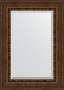 BY 3455 Зеркало с фацетом в багетной раме - состаренная бронза с орнаментом 120 mm EVOFORM Exclusive