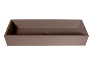 Бетонная столешница с одной прямоугольной раковиной