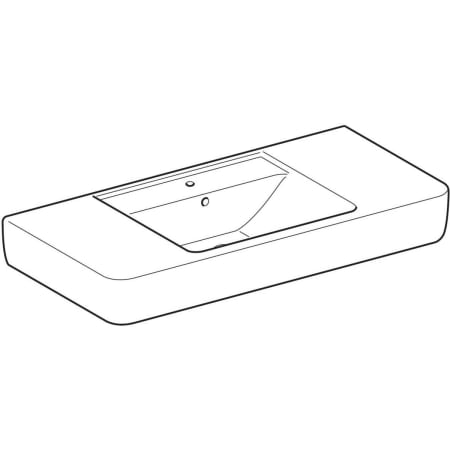 125100000 Накладная раковина Geberit Renova Plan с полкой Geberit  - Вид №6