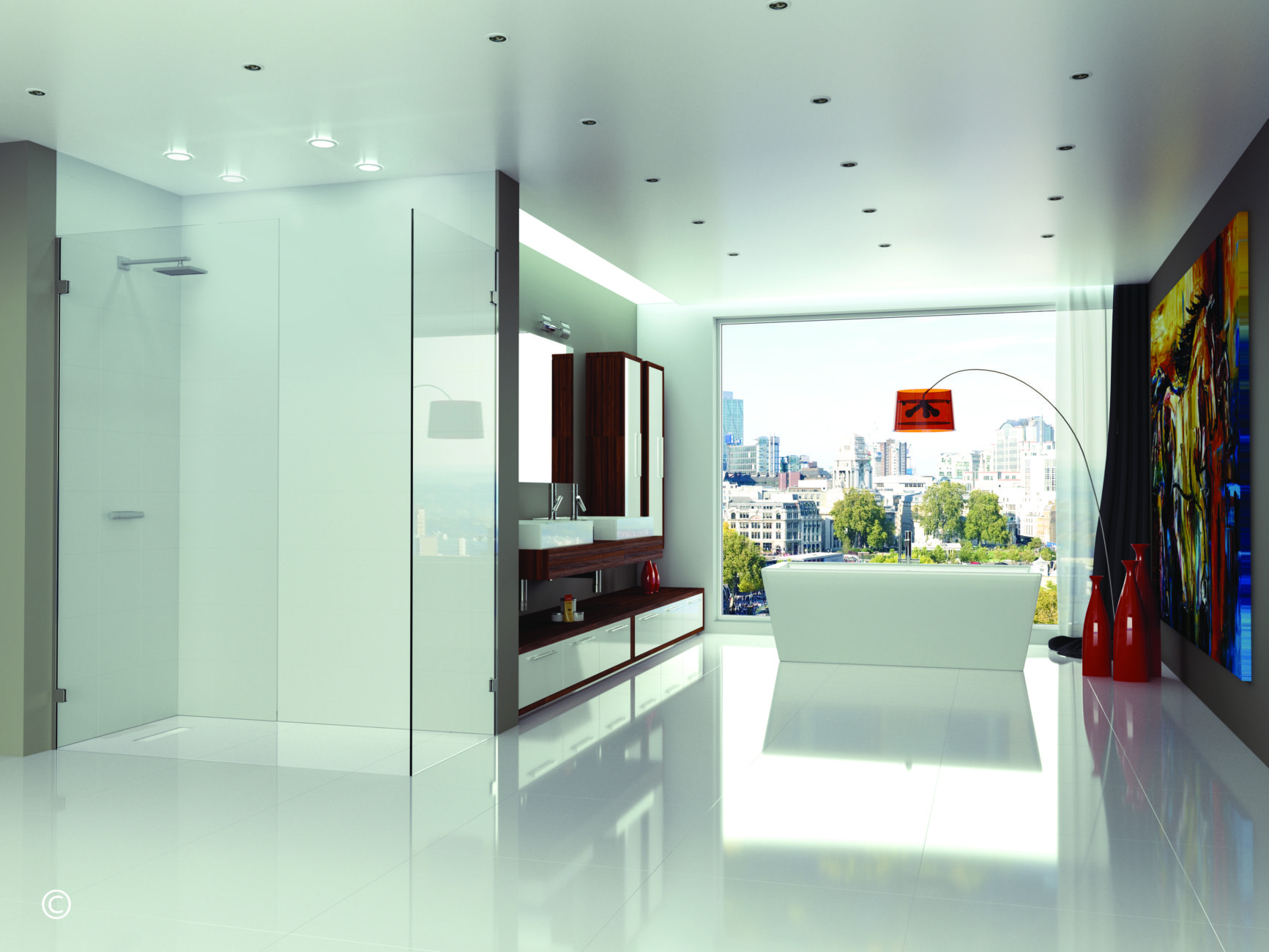 Душевая перегородка GWA900 Merlyn Arysto Ten Хромированный 