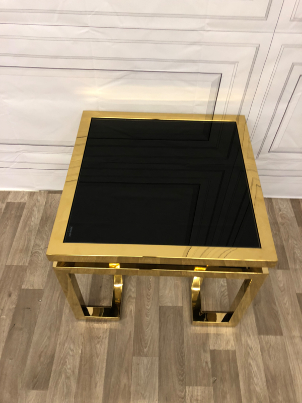 Журнальный столик квадратный со стеклянным топом 65 см Palmer от Eichholtz EICHHOLTZ  242390 Прозрачный;хром  - Вид №9