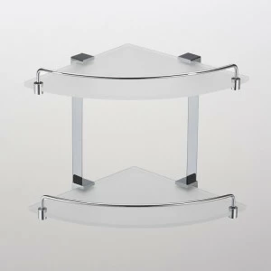 Полка стекло матовое двухэтажная 30 см Schein (Германия) Elite 7057055