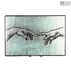 2837 ORIGINALMURANOGLASS Стеклянная картина Микеланджело - Original Murano Glass OMG 30 см