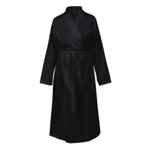 Халат Дом снов Enna универсальный вафельный без капюшона черный размер S-M