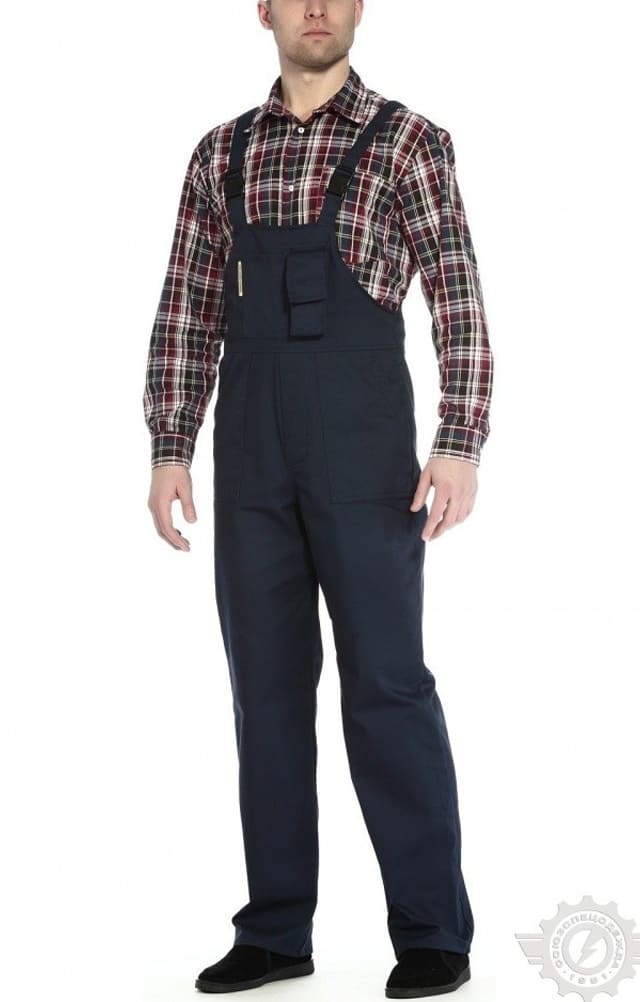 65637 Полукомбинезон "Эксперт-2" темно-синий  Летняя спецодежда  размер 56-58/170-176  - Вид №2