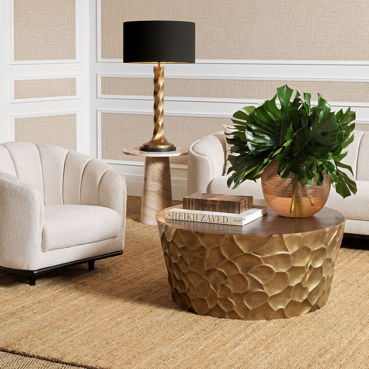 Круглый алюминиевый журнальный столик Eichholtz FIORENTINO ARCH-00047862 - Вид №5