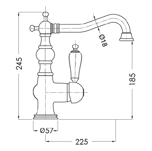 Однорычажный кухонный смеситель с поворотным изливом Gaia Mobili Complements ARCH-00105362 - Вид №1