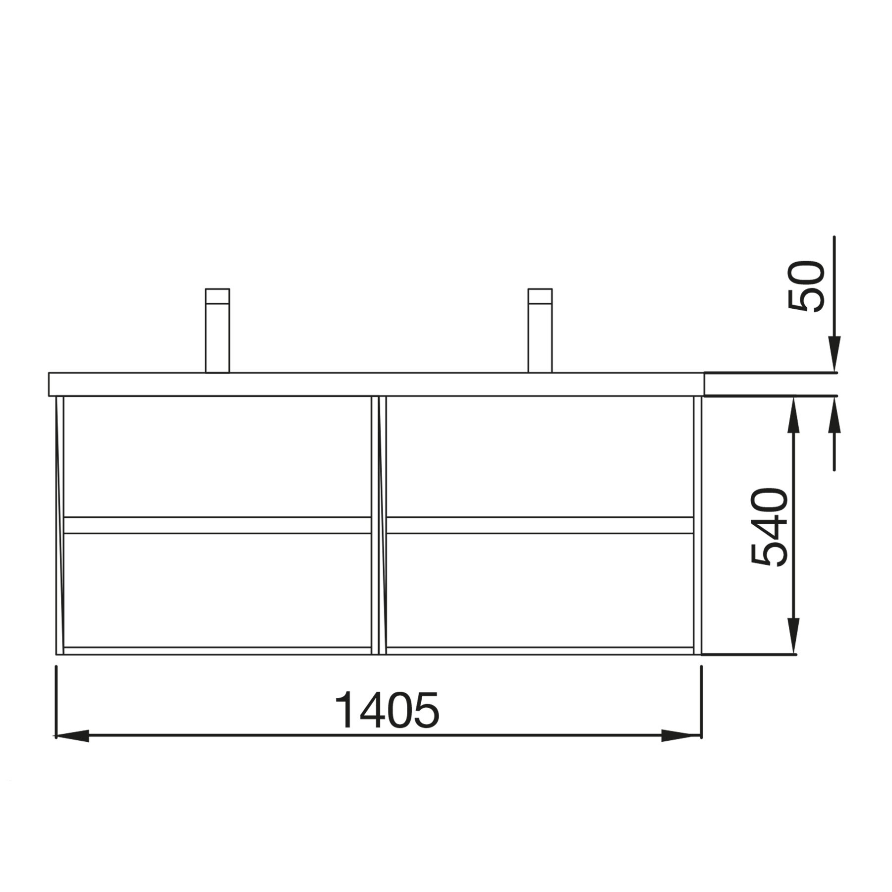 85100 SALGAR Мебель для умывальника NOJA 1400 OAK CALEDONIA + Basin Дуб Каледония - Вид №1