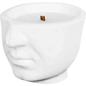 89201821 Свеча в гипсе Орней белая 9 см STLM-0825546