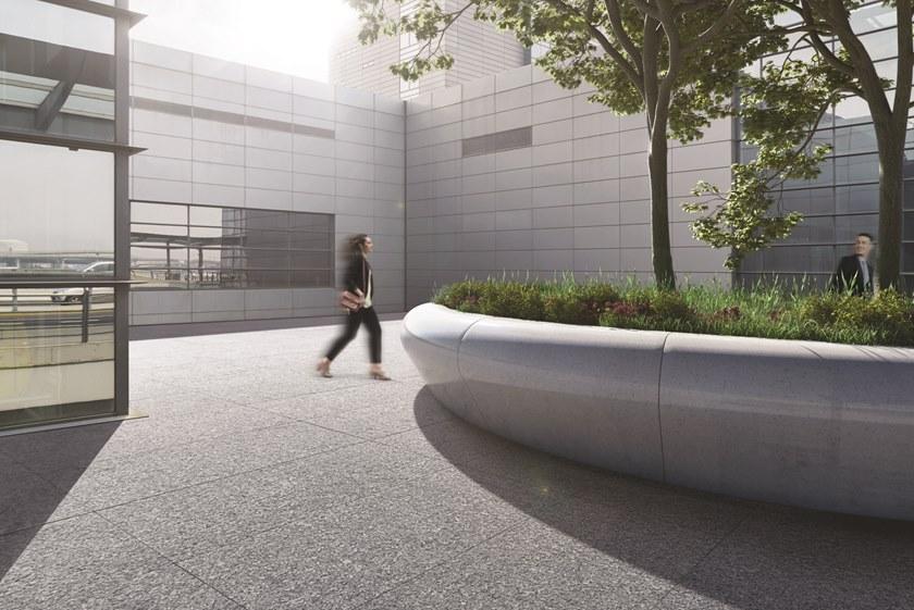 Bellitalia Круглый горшок для общественных мест из реконструированного камня sun-id-1362585 - Вид №3