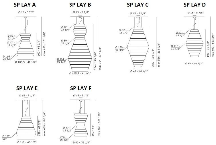 AXOLIGHT Подвесной светильник из ткани Layers sun-id-1451553 - Вид №3