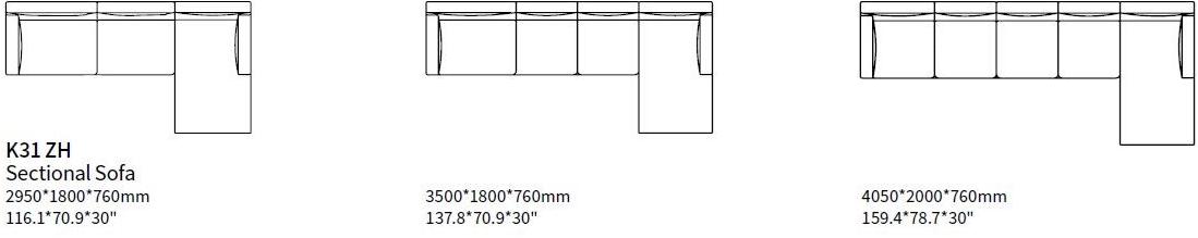 HC28 Cosmo Диван из ткани с шезлонгом Teatro K31 zh - Вид №1