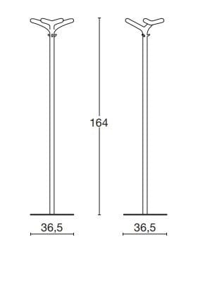 Металлическая офисная напольная вешалка с зонтиком Diemme ARCH-00103077 - Вид №3