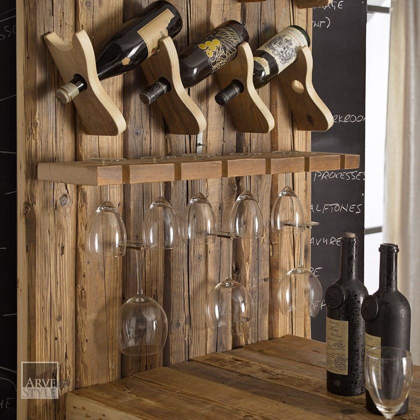Arvestyle Настенный держатель для бутылок из дерева Leone As-1908 - Вид №2
