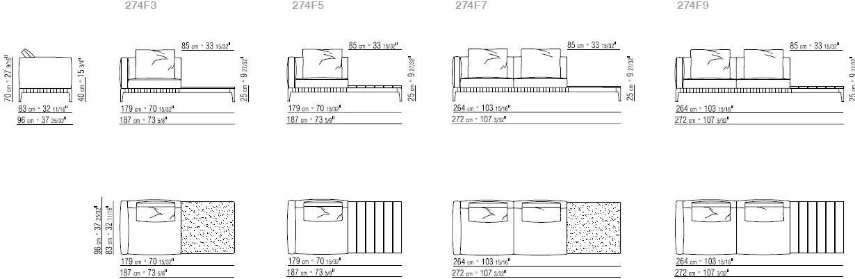 Flexform Садовый диван из модульной ткани Atlante sun-id-1380524 - Вид №12
