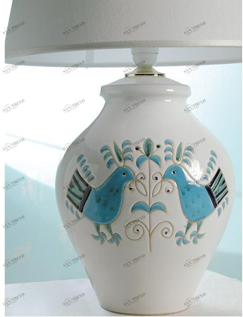 Cerasarda Настольная лампа с прямым и отраженным светом из керамики Le pavoncelle sun-id-1386263