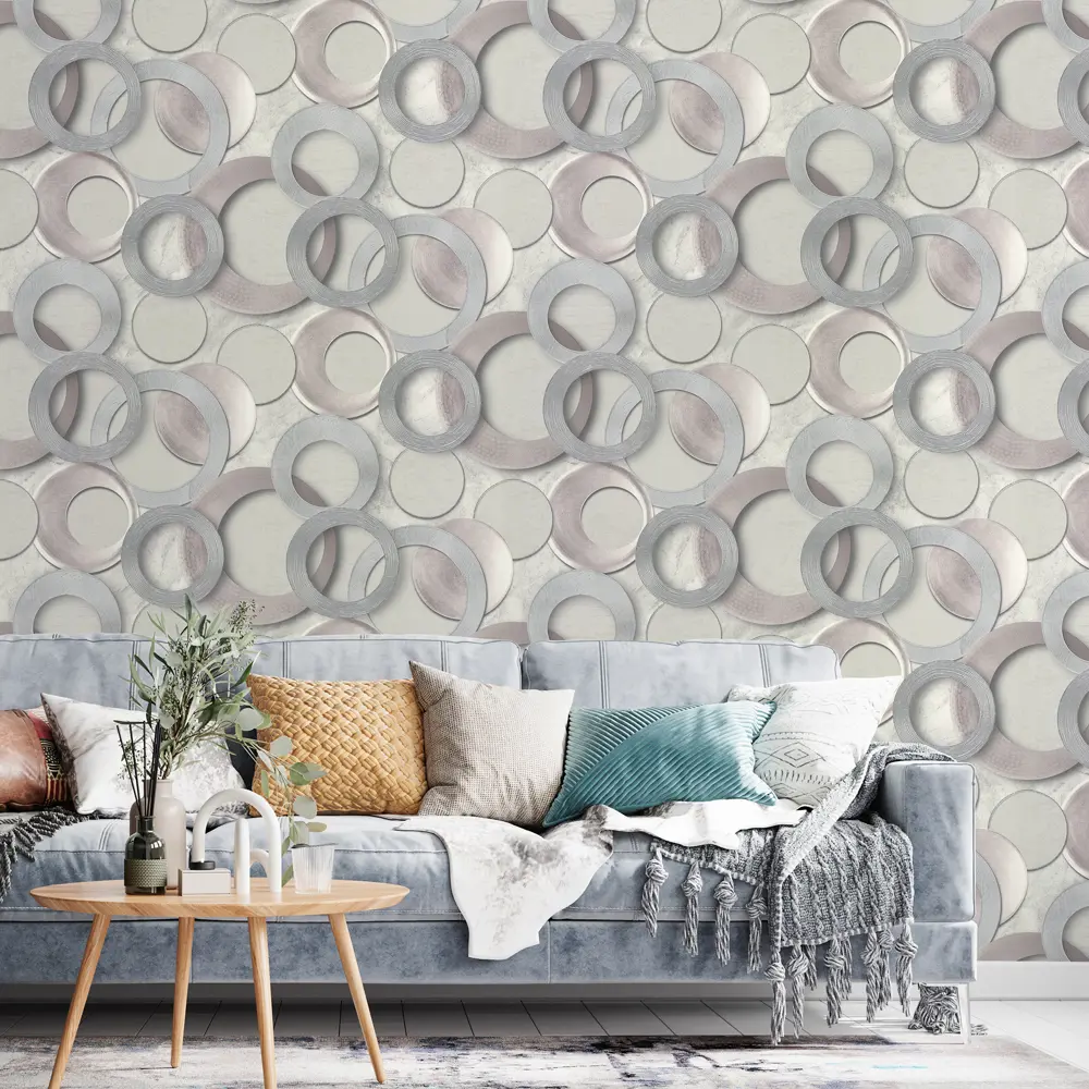 Обои флизелиновые Wall Decor Турин бежевые 1.06 м 75156-45 85310430 STLM-2184850 - Вид №2