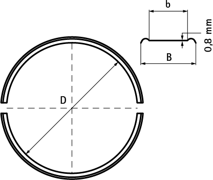 4337063 Крепление для труб  Вкладыши для хомутов BIS 434 WALRAVEN  - Вид №1