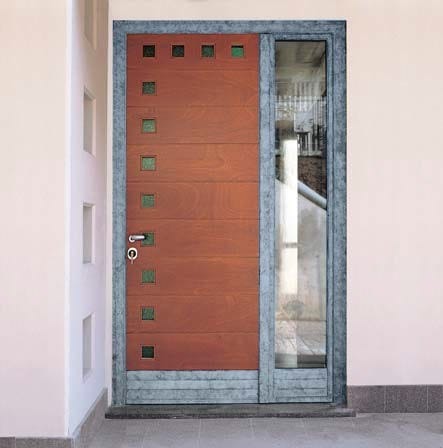 Наружная деревянная входная дверь со стеклянными панелями Carminati деревянные входные двери и двери ARCH-00065659 - Вид №3